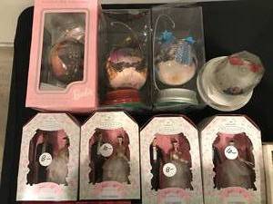 LOT OF 21 NEW IN PACKAGE BARBIE ORNAMENTS HALL MARK