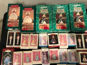 LOT OF 40 TOTAL BARBIE HALL-MARK ORNAMENTS - ALL NEW IN BOX
