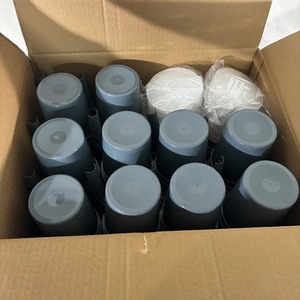 lot 3 image: 1 Case (100&nbspeach) NEW Medline DYND80535 Single-Use Non-Insulated Plastic Pitcher with Handle & Lid - Gray