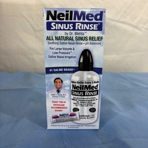 lot 39 image: Lot of 12 NEW NeilMed Sinus Rinse by Dr. Mehta All Natural Sinus Relief Soothing Saline Solution - 8 oz. Squeeze BottleS and Premixed PacketS - Expiration 527