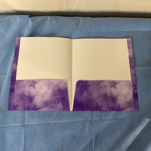 lot 43 image: 1 Case (12&nbsppacks, 25 each per pack) NEW Bennett Graphics 77614 WellStar Health System Purple Star Folder with Double Inner Pockets 