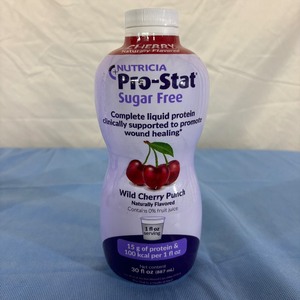 lot 59 image: WOW MSRP $500  Lot of 2 NEW Nutricia 30 fl. oz. Pro-Stat Sugar Free Complete Liquid Protein Wild Cherry Punch - Expiration 1023