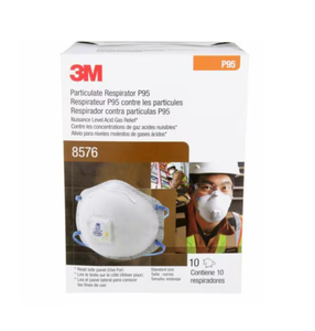 lot 11 image: MSRP $600  1 Case (80 each) NEW 3M 8576 P95 Standard Size Particulate Respirator Mask&nbspwith Nuisance Level Acid Gas Relief - Expiration 324
