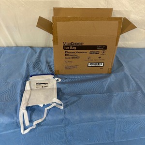 lot 81 image: 1 Case (100 each) NEW MediChoice IB1002 7.25 x 13 Single-Use Universal Ice Bag 