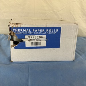 lot 82 image: 1 Case (50&nbspeach) NEW 9773206 Thermal Paper Rolls (Side Of Box Has Damage Not Sure If All Rolls Are There)