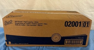lot 88 image: 1 Case (6 rolls each) NEW Scott&nbsp8 x 950 ft. Essential Proprietary System High Capacity Hard Roll Towels - White