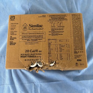 lot 151 image: MSRP $170  1 Case (48 each) NEW Abbott 2 fl oz. Similac Pro-Total Comfort Ready-To-Feed Milk-Based Infant Baby Formula with Iron - Expiration 1024 (dented box) 
