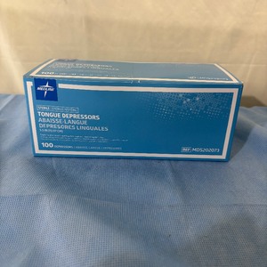 lot 157 image: 1 Case (800 Each) NEW Medline MDS202073 Sterile Tongue Depressors