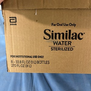 lot 176 image: 1 Case (8 each) NEW Abbott 1L Similac Ready-To-Use Sterilized Water - Expiration 825