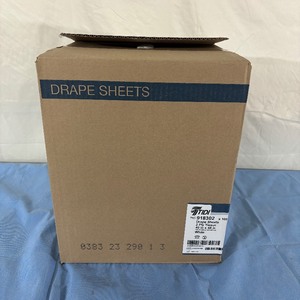 lot 179 image: 1 Case (100 each) Tidi 918302 40 x 48 Single-Use 2-Ply Tissue Drape Sheets - White (open box)
