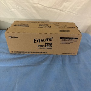 lot 182 image: 1 Case (12 each) NEW Abbott 11 fl oz. Ensure Max Protein Nutrition Shake - Expiration 0824