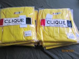11 new clique yellow shirts size 4 xl new