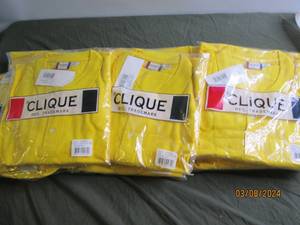 11 new clique yellow shirts size 5 xl