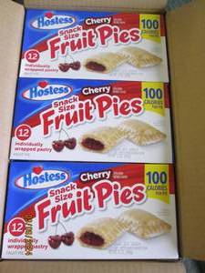 case of 612 packs of cherry fruit pies Best by 07232023
