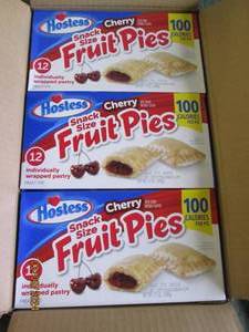 case of 612 packs of cherry fruit pies Best by 07232023