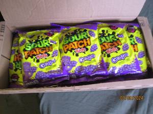 case of 12 8.02 oz bags of sour patch kids past best buy date