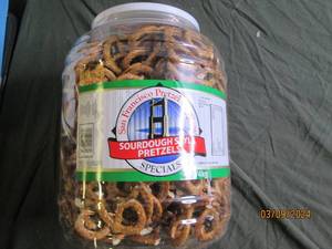 big plastic tub of sourdough pretzels best buy date of may 2024