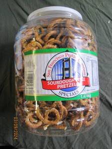 big plastic tub of sourdough pretzels best buy date of may 2024