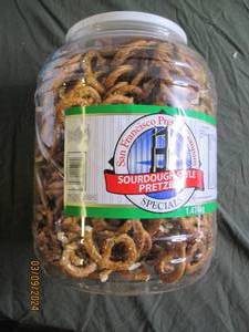 big plastic tub of sourdough pretzels best buy date of may 2024