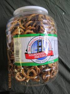 big plastic tub of sourdough pretzels best buy date of may 2024