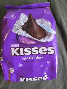 bag of special dark hersheys dark chocolate kisses can not see best buy date on them 2lb 1 oz