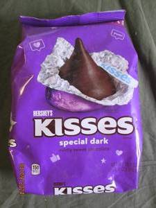 bag of special dark hersheys dark chocolate kisses can not see best buy date on them 2lb 1 oz