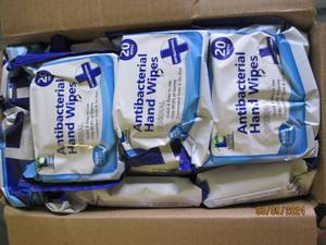 case of 30 antibacterial hand wipes...