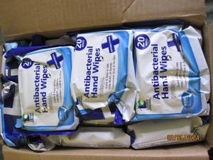 case of 30 antibacterial hand wipes...