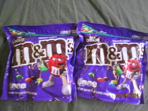 2 bags of m&ampms dark chocolate 1lb 2 oz bags best buy date of 12024