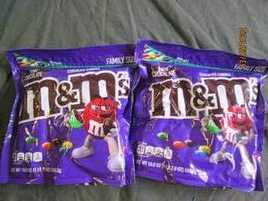 2 bags of m&ampms dark chocolate 1lb 2 oz bags best buy date of 12024
