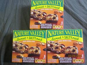 3 boxes of nature valley chewy granola bars almond 61.2 oz bars best buy date of feburary 2024