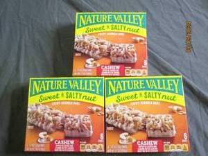 3 boxes of nature valley chewy granola bars cashew 61.2 oz bars best buy date of feb 2024
