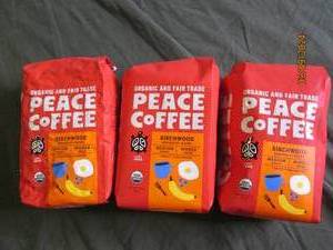 3 bags of peace coffee 12 oz bags birchwood medium roast whole bean best buy date of october 2023