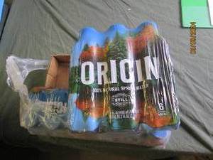 46 packs of origin natural spring water 15.2 floz bottles