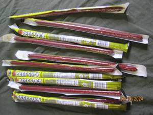 lot of 11 beef sticks best buy date of jan 2024