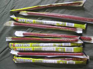 lot of 11 beef sticks best buy date of jan 2024