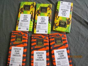 lot of 6 endangered spieces chocolate bars 3 oz best buy date of oct 2023