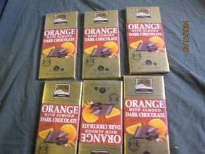 lot of 6 four brothers orange with almond dark chocolate bars 3.5 oz best buy date of 32023
