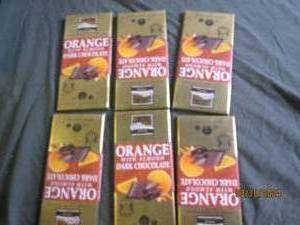 lot of 6 four brothers orange with almond dark chocolate bars 3.5 oz best buy date of 32023