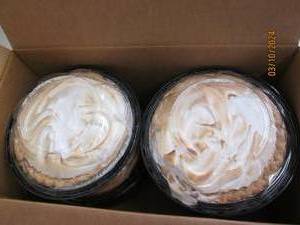 case of 6 frozen lemon meringue pies 8 inch pies