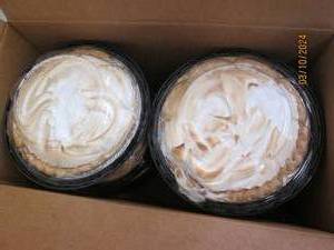 case of 6 frozen lemon meringue pies 8 inch pies