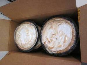 case of 6 frozen lemon meringue pies 8 inch pies