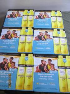 6 packages of 2 neutrogena beach defense sunscreen