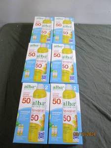 6 packages of 2 alba botanica broad spectrum coconut sunscreen