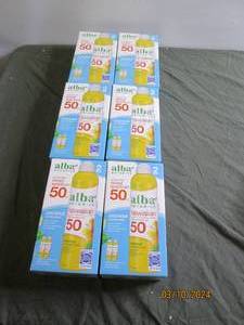 6 packages of 2 alba botanica broad spectrum coconut sunscreen