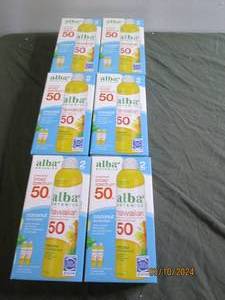 6 packages of 2 alba botanica broad spectrum coconut sunscreen