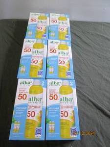 6 packages of 2 alba botanica broad spectrum coconut sunscreen