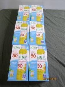 6 packages of 2 alba botanica broad spectrum coconut sunscreen