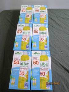 6 packages of 2 alba botanica broad spectrum coconut sunscreen