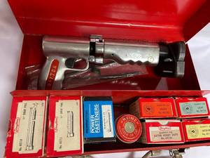 lot 104 image: Dayton 22 Caliber Stud Driver in Metal Case Model 44722